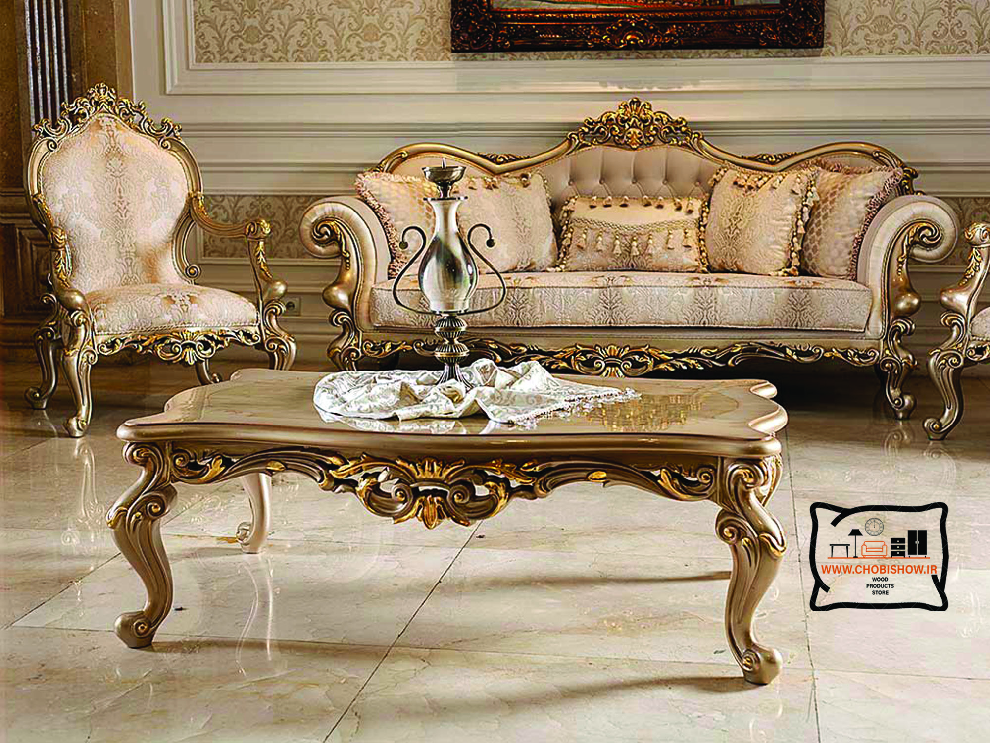 مبل سلطنتی مدل چراغان