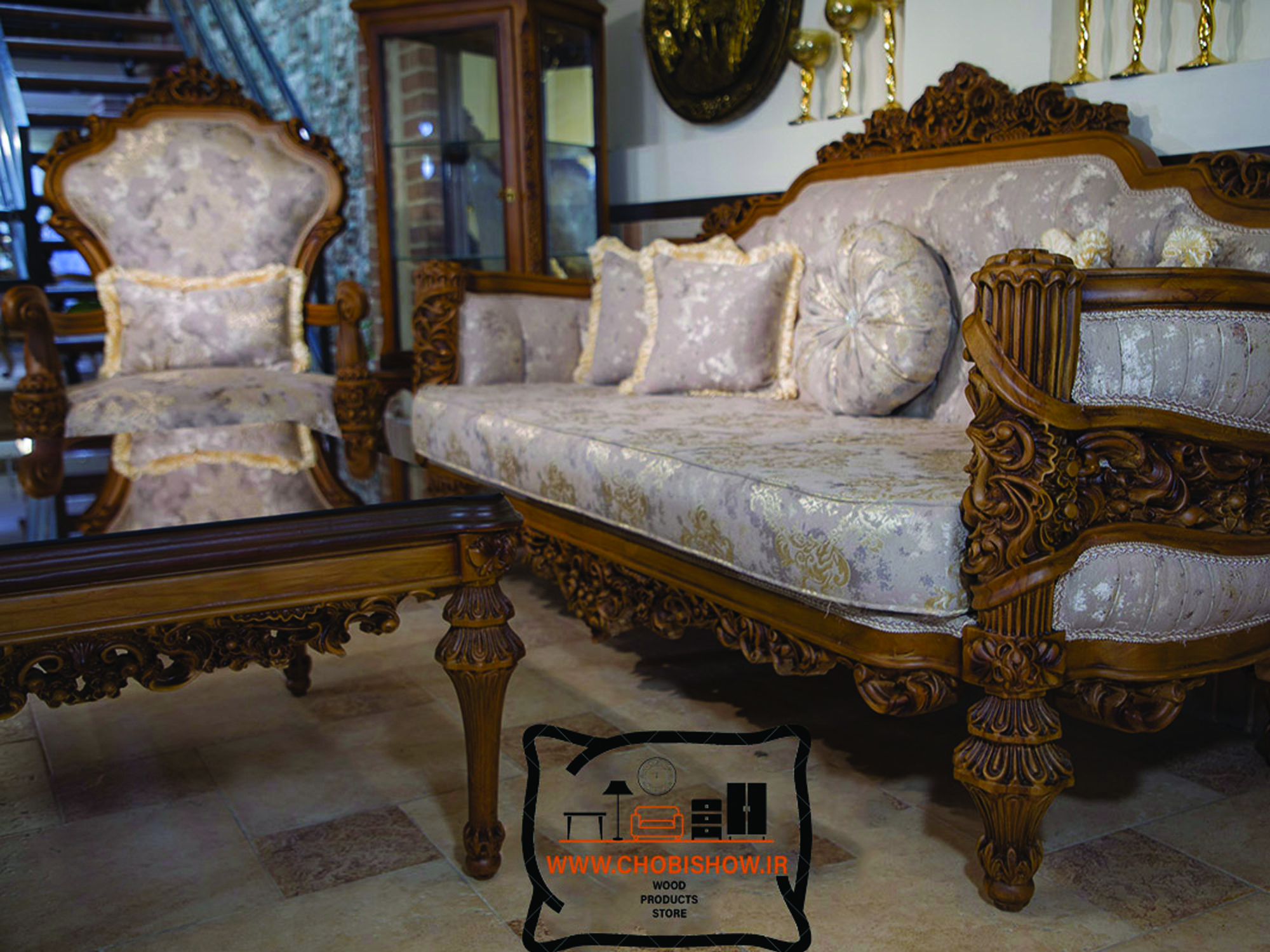 مبل سلطنتی مدل گلایول