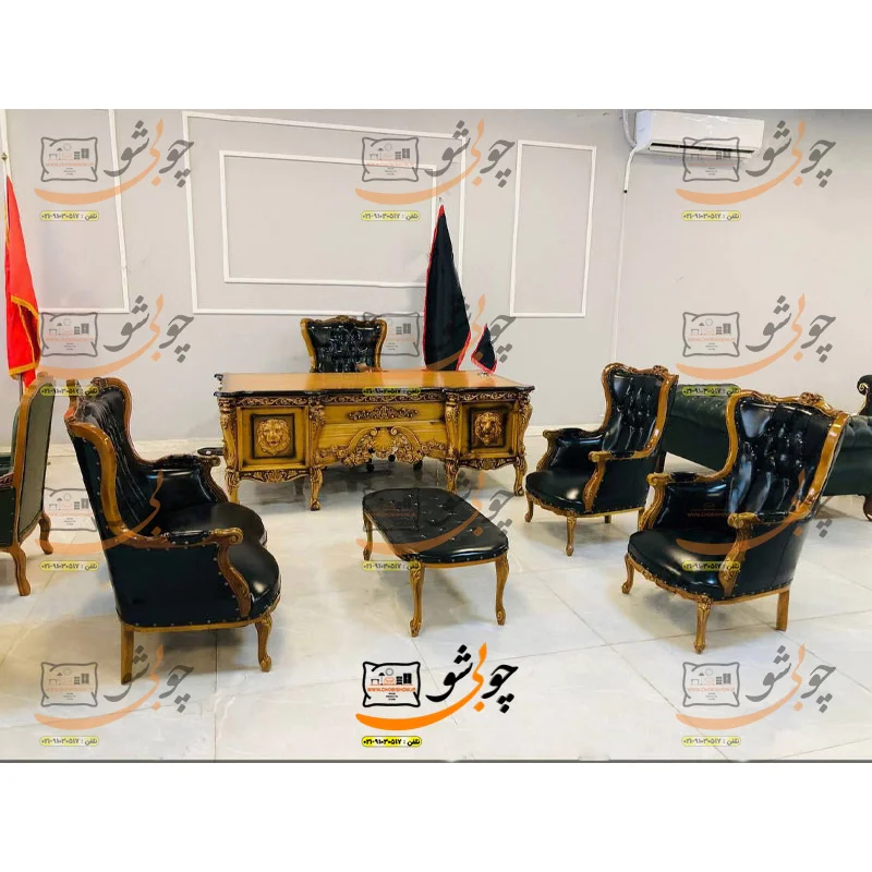 ست میز و مبلمان مدیریتی مدل موناکو